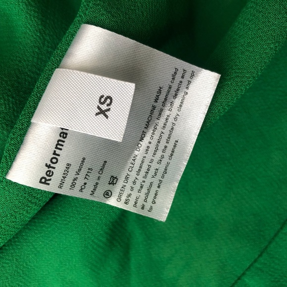 Reformation Anchorage Green Floral Wrap Dress XS - Picture 8 of 8